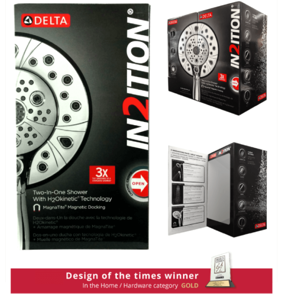 delta intuition package design front back inside design of the times gold winner